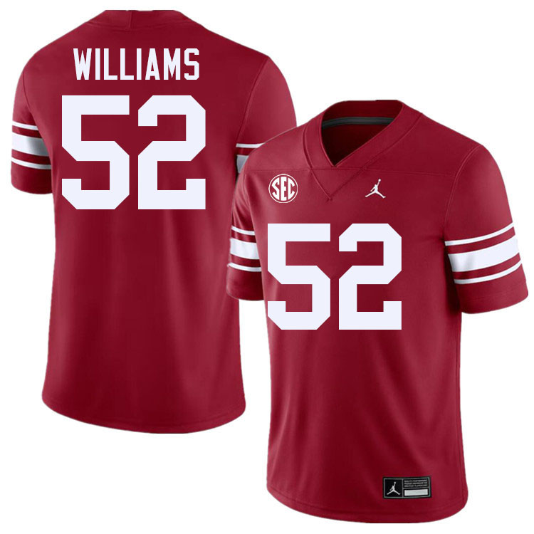 Oklahoma Sooners #52 Damonic Williams College Football Jerseys,Uniforms-Throwback